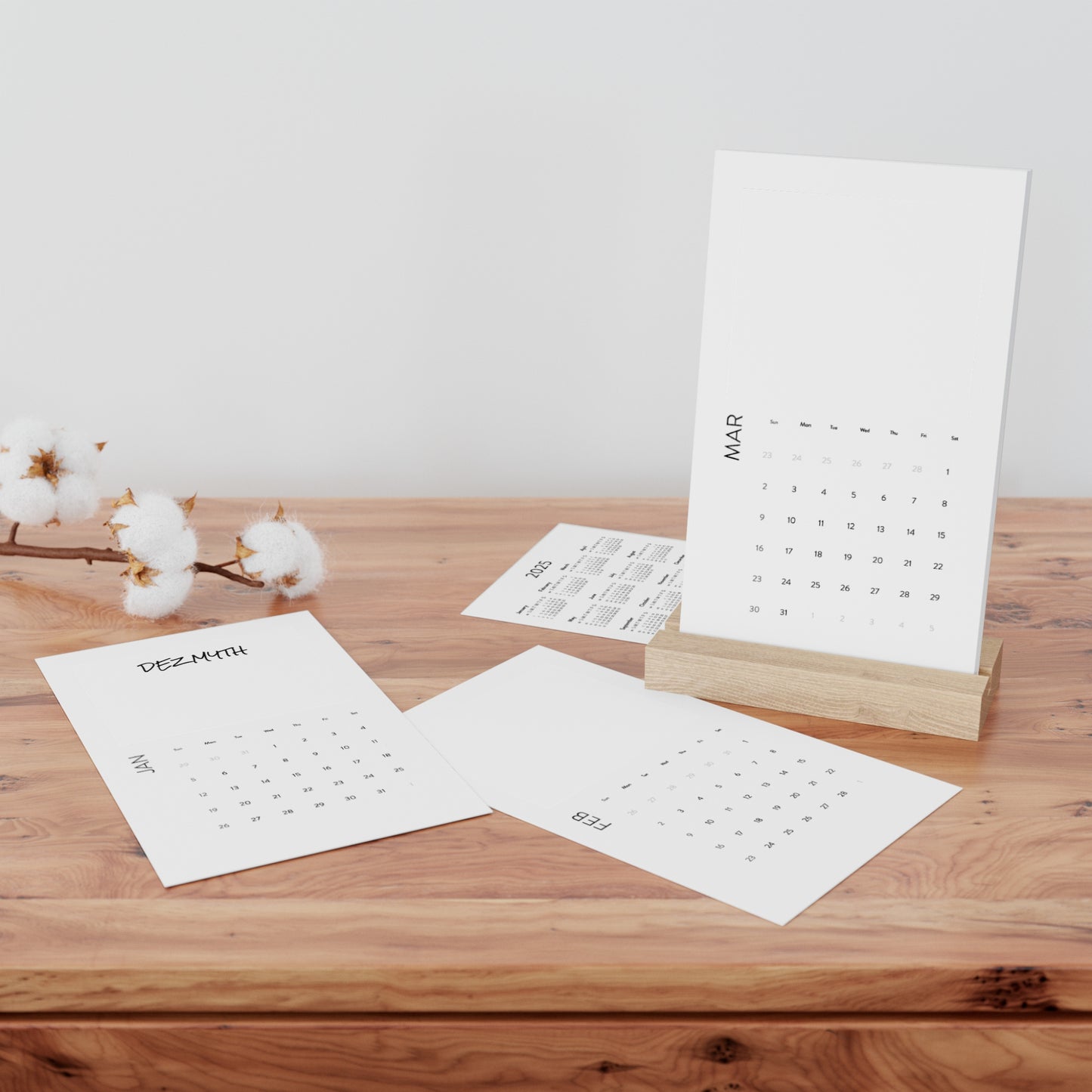 Vertical Desk Calendar (2025)